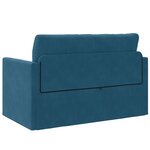 vidaXL Canapé Lit au Sol 2-en-1 Bleu 124x204x61 cm en Velours