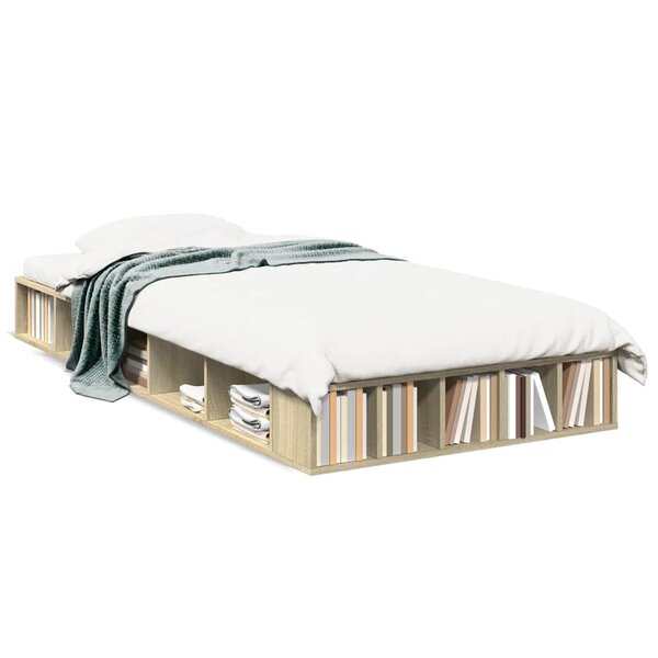 vidaXL Cadre de lit sans matelas chêne sonoma 75x190 cm