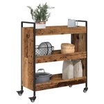 vidaXL Chariot de cuisine Bois ancien 70 x 30 x 82 cm