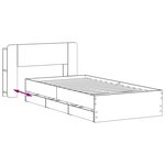 vidaXL Cadre de lit avec rangement Chêne Sonoma 80 x 200 cm
