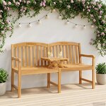 vidaXL Banc en Bois Sculpté en Rose 150 5 x 60 x 95 cm Naturel