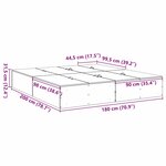 vidaXL Lit de rangement en chêne Sonoma 180x200 cm
