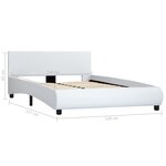 vidaXL Cadre de lit avec LED sans matelas blanc 120x200 cm