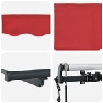 vidaXL Store Rétractable Automatique Rouge 600x300 cm