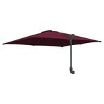 vidaXL Parasol de jardin mural bordeaux rouge de 247 cm