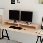vidaXL Support de moniteur Aggloméré 110x23 5x9 cm Beige