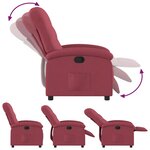 vidaXL Fauteuil inclinable Rouge bordeaux Tissu