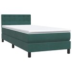 vidaXL Sommier à lattes de lit et matelas vert foncé 80x220 cm velours
