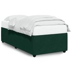 vidaXL Cadre de lit sans matelas vert foncé 100x200 cm velours