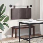 vidaXL Tête de lit suspendue Marron foncé tissu