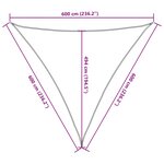 vidaXL Voile d'ombrage 160 g/m² Blanc 6x6x6 m PEHD