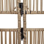 vidaXL Cloison de séparation 5 panneaux beige résine tressée