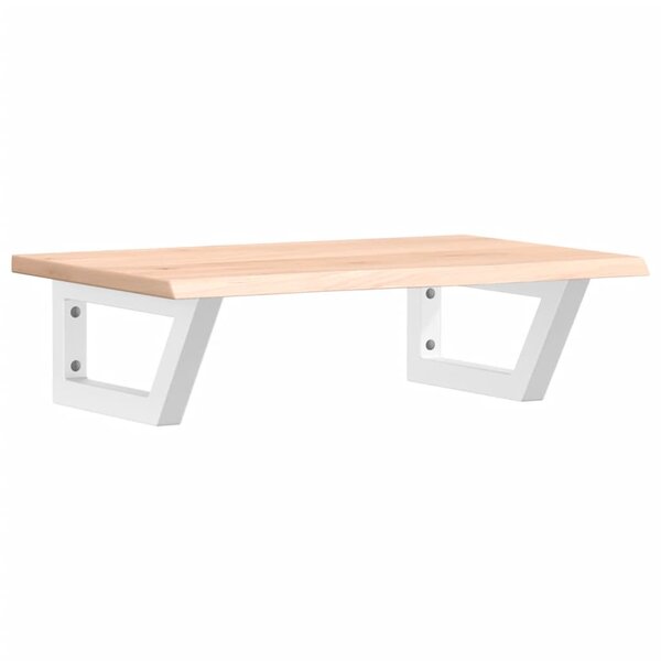 vidaXL Étagère de vasque murale acier et bois de chêne massif