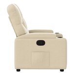 vidaXL Fauteuil inclinable Crème Tissu