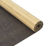vidaXL Tapis rectangulaire naturel clair 100x100 cm bambou