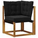 vidaXL Ensemble de canapés d'extérieur 7 pc Naturel et Noir