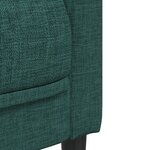 vidaXL Canapé à 3 places vert foncé tissu