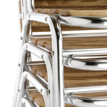 Chaises bistro frêne et aluminium - lot de 4 - bolero -  - bois et aluminium 485x565x773mm