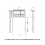 Bloc collectif Leabox 3x2  grade 3  simple face  extérieur  fixation sur pieds à sceller   gris anthracite ral 7016 finition brillante