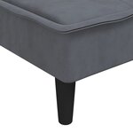 vidaXL Canapé-lit en forme de L gris 255x140x70 cm velours