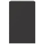 vidaXL Tables de chevet 2 Pièces noir 34 5x39x62 cm acier