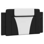 vidaXL Coussin de tête de lit noir et blanc 100 cm similicuir