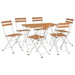vidaXL Ensemble de bistro pliable 7 Pièces bois d'acacia solide et acier