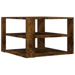 vidaXL Table basse chêne fumé 58x58x40 cm bois d'ingénierie
