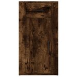 vidaXL Armoire de bureau Chêne fumé 40x49x75 cm Bois d'ingénierie