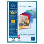 Protège document personnalisable PP Kreacover 80 vues Coloris Aléatoire EXACOMPTA