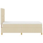 vidaXL Lit à ressorts avec matelas Crème 90 x 190 cm tissu