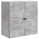 vidaXL Armoire Murale Gris béton 59 x 31 x 60 cm Bois d'ingénierie