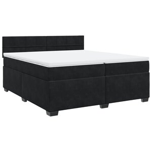 vidaXL Sommier à lattes de lit et matelas Noir 200x200 cm Velours