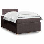 vidaXL Sommier à lattes de lit avec matelas Marron foncé 120x200 cm