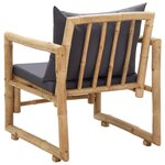 vidaXL Chaises de jardin avec coussins 2 Pièces Bambou