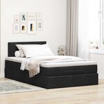 vidaXL Lit ottoman avec matelas noir 120x200 cm tissu
