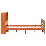 vidaXL Lit bibliothèque sans matelas cire marron 150x200cm bois massif