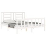 vidaXL Cadre de lit sans matelas blanc 160x200 cm bois de pin massif