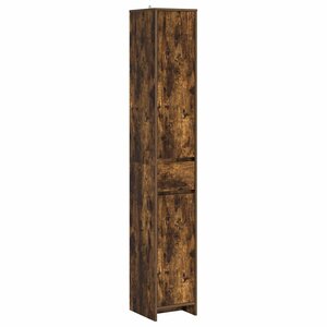 vidaXL Armoire de salle de bain Chêne fumé 30 x 33 x 190 cm