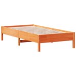 vidaXL Cadre de lit sans matelas cire marron 90x190 cm bois pin massif