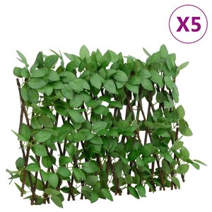 vidaXL Treillis de lierre artificiel extensible 5 Pièces vert 180x30 cm