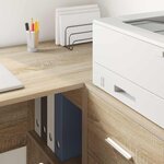 vidaXL Bureau d'angle avec tiroir 2 Pièces Chêne Sonoma 102 x 50 x 75 cm