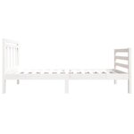 vidaXL Cadre de lit sans matelas blanc bois massif