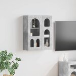 vidaXL Armoire suspendue avec étagère Gris béton 59 x 20 x 71 5 cm