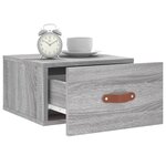 vidaXL Table de chevet murale sonoma gris 35x35x20 cm