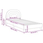 vidaXL Cadre de lit pour enfants avec tête de lit Rose 90 x 190 cm