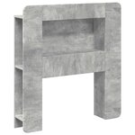 vidaXL Cabinet de Tête de Lit Gris béton Bois d’ingénierie