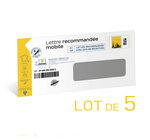 Prêt-à-Poster - Lettre Recommandée Mobile - 20g - Enveloppes à fenêtre en lot de 5