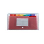 Trieur Midi 7 Compartiments En Polypropylène Crystal - 14x26cm - Cristal - X 5 - Exacompta