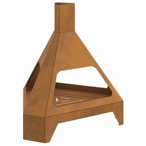 vidaXL Braise Marron 50 x 43 x 52 cm Acier résistant aux intempéries